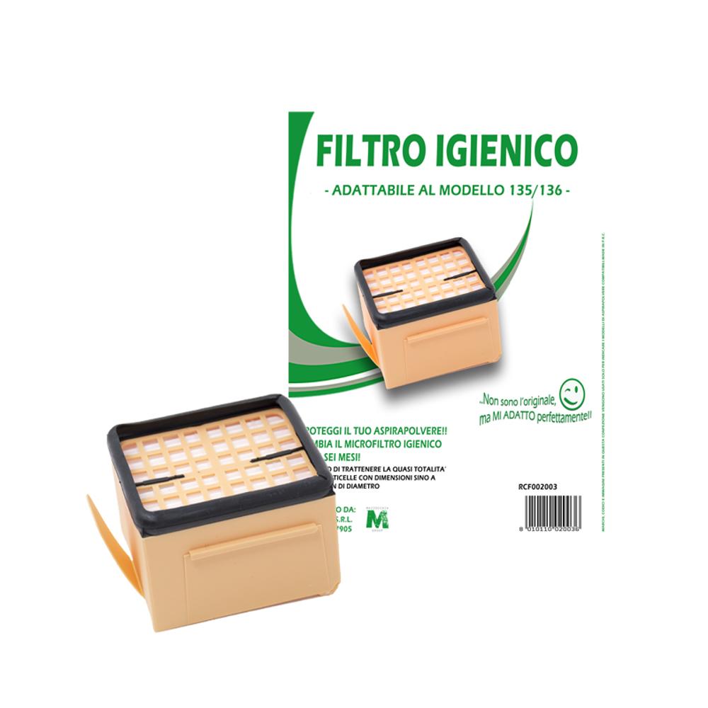 Filtro Igienico Hepa Lux Compatibile per Folletto VK 135 e VK 136 - Ricambi  Fast