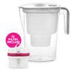 Caraffa modello vida capacità 2,6 lt longlifemg2+ di colore bianco con 12 filtri inclusi e contatore manuale