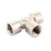 Raccordo a T 3/8 FFF ottone nichelato