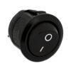 Interruttore tondo 0-1 nero ø 20 6A 250V