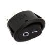 Interruttore 0-1 nero ovale 6A 250V