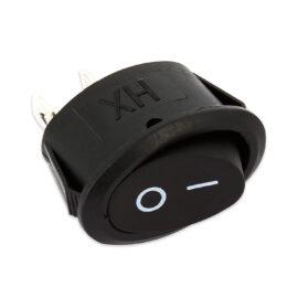 Interruttore 0-1 nero ovale 6A 250V
