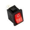 Interruttore luminoso rosso UNIPOLARE 6A - 250V - 13X20