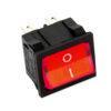 Interruttore bipolare luminoso rosso 6A - 250V - 19X23