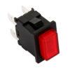 Interruttore push bipolare rosso 13x19mm