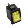 Interruttore bipolare luminoso giallo 6a 250V 6A faston da 4,8