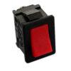 Interruttore piccolo tasto rosso 20x13mm
