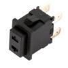 Interruttore bipolare push tasto CON ASOLE 19*13 250V 10A