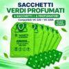 Sacchetti Folletto Verdi Profumati ad alto potere filtrante compatibile con VK 200 e VK 220s - pezzi 6 + 6