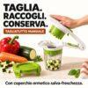 Tagliatutto Verdure Manuale con coperchio ermetico salva freschezza