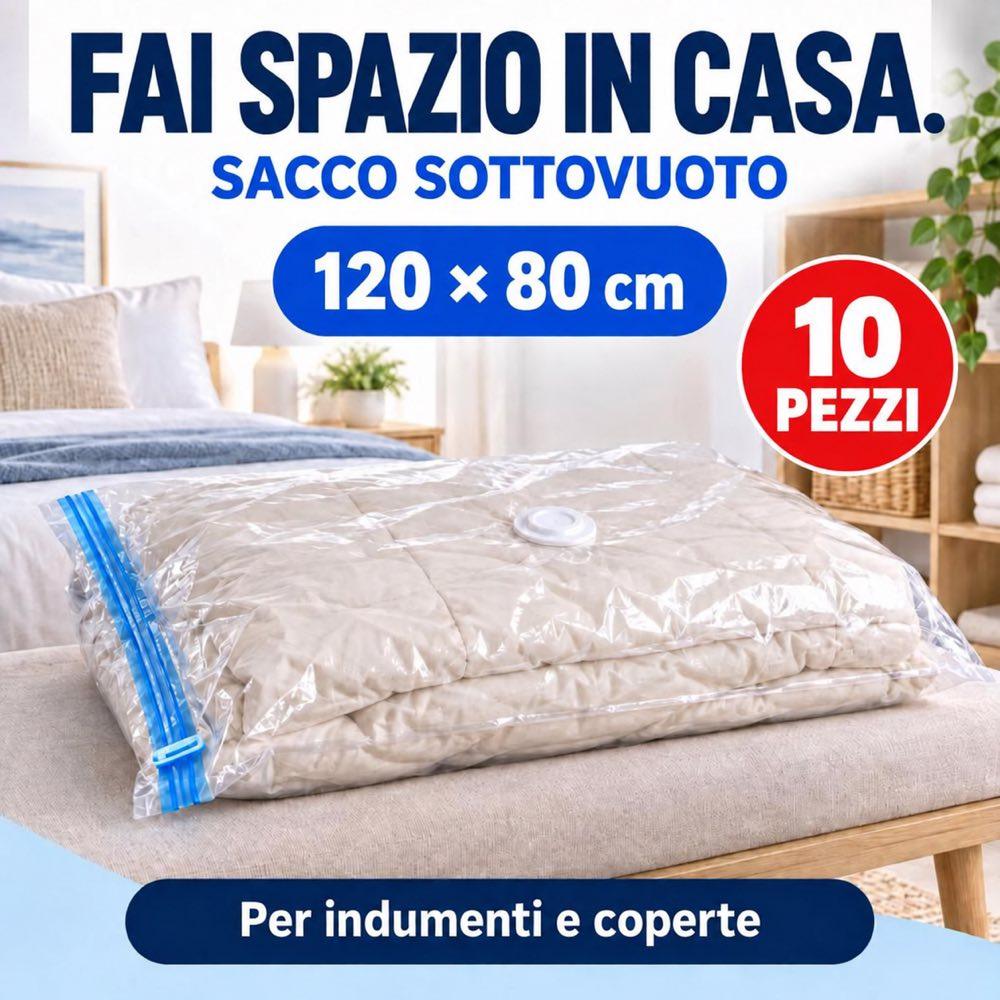 Sacchetti Sottovuoto anallergico utilizzabili anche con Folletto - Misure 120x80, 100x70 e 60x50 - immagine 8