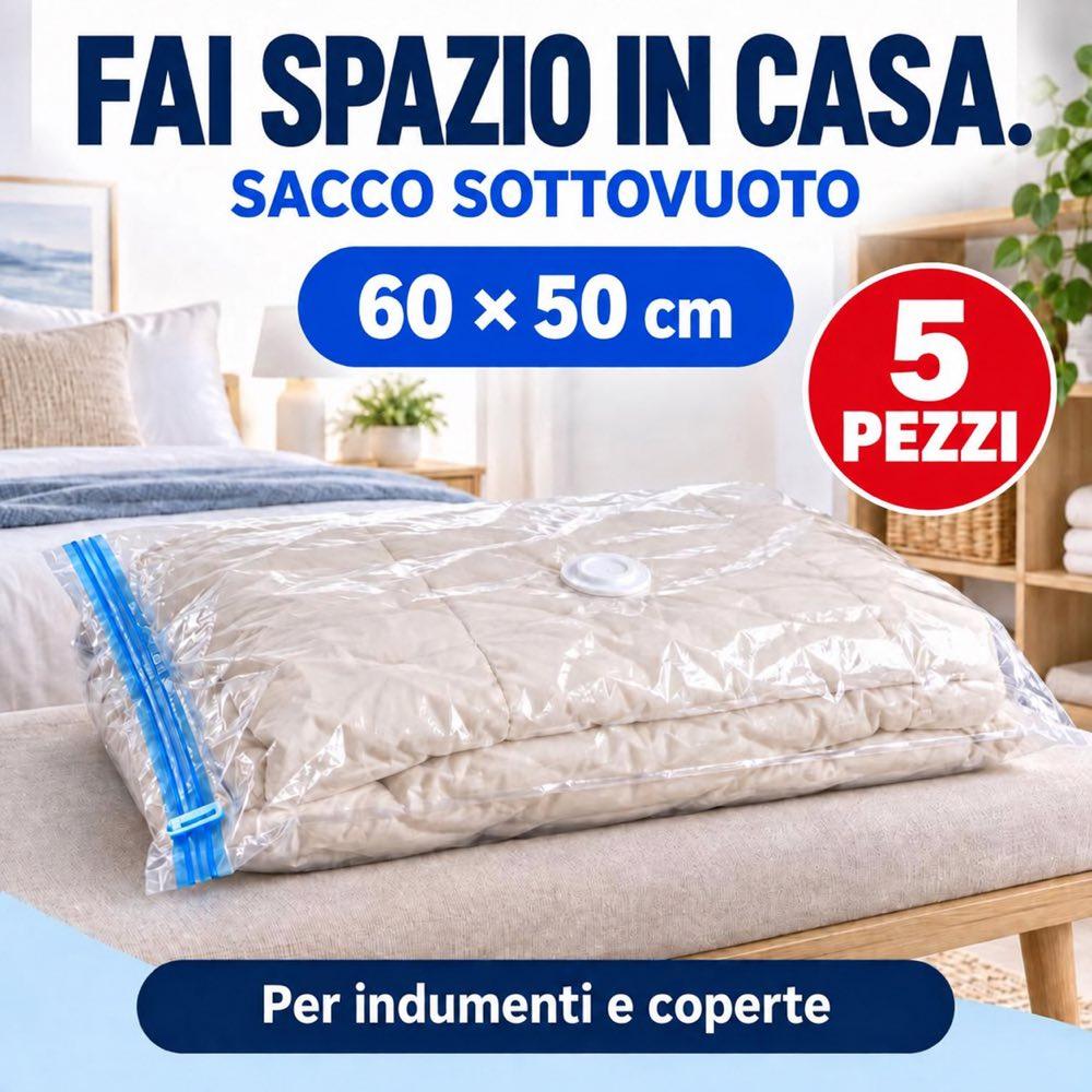 Sacchetti Sottovuoto anallergico utilizzabili anche con Folletto - Misure 120x80, 100x70 e 60x50 - immagine 13