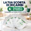 Sacchetti in tessuto ad Alto potere Filtrante per Folletto VK 135 e VK 136 Compatibile - 6 pezzi
